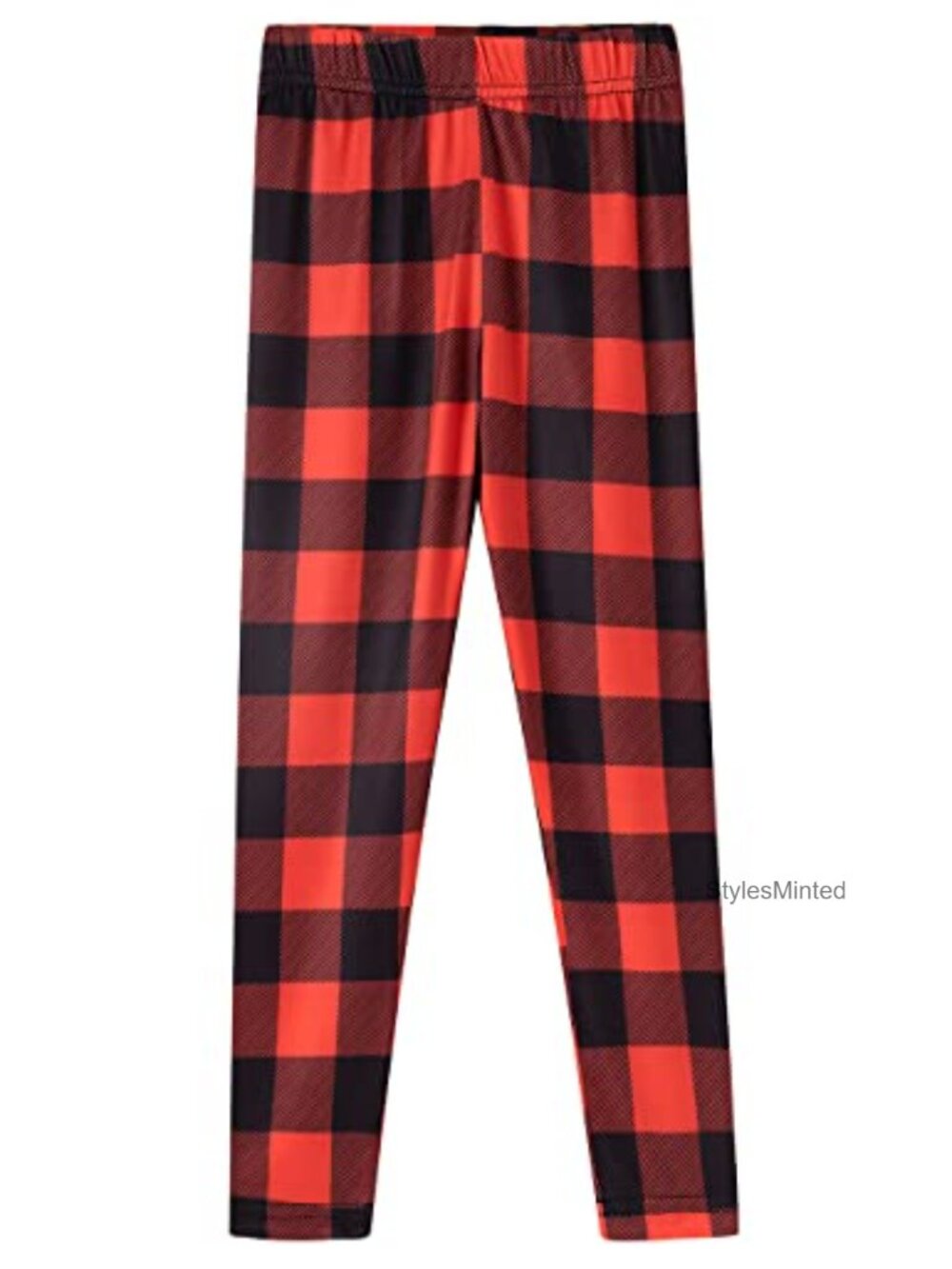 Girls Plaid Leggings Soft Stretch Full Length Pants for School Dance
